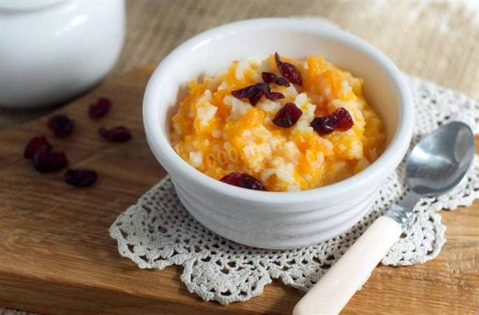 Як приготувати гарбузову кашу з рисом з нього молоко
